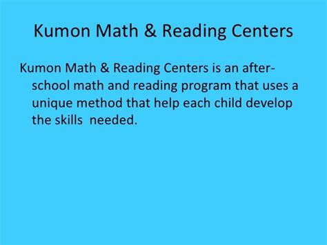 kumon math & reading centers|More.